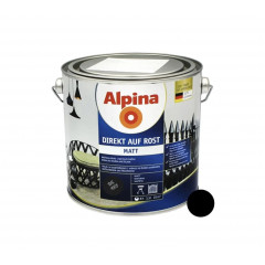 ALPINA Емаль алкідна матова Direkt auf Rost RAL9005 чорна 2.5л
