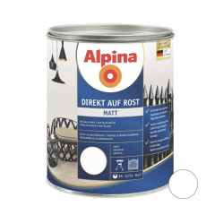ALPINA Емаль алкідна матова Direkt auf Rost RAL9010 біла 750мл