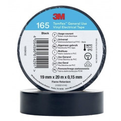 3М Стрічка ізоляційна Temflex 165-19мм х 20м чорна