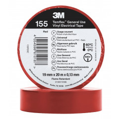 3М Стрічка ізоляційна Temflex 155-19мм х 20м червона