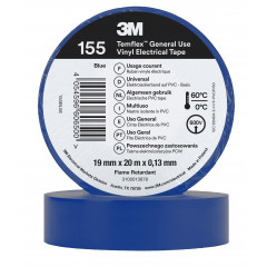 3М Стрічка ізоляційна Temflex 155-19мм х 20м блакитна