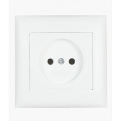 Almera BATI Розетка без заземлення біла