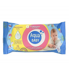 Aqua Baby Серветка волога Baby з вітамінами 15шт Будмен