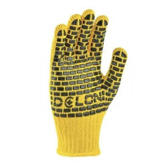 DOLONI Рукавички "Будівник" трикотажні робочі жовті з пвх 7 клас 10 розмір арт4078