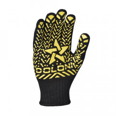 DOLONI Рукавички Зірка трикотажні робочі чорні з пвх 7 клас р.10 арт562