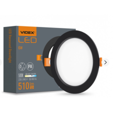 VIDEX Світильник вбуд. круглий VL-DLBR-065B 6W 5000K 220V Black