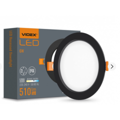 VIDEX Світильник вбуд. круглий VL-DLBR-065B 6W 5000K 220V Black Будмен