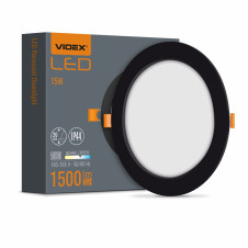 VIDEX Світильник вбуд. круглий VL-DLBR-155B 15W 5000K 220V Black