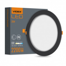 VIDEX Світильник вбудований круглий VL-DLBR-205B 20W 5000K 220V Black