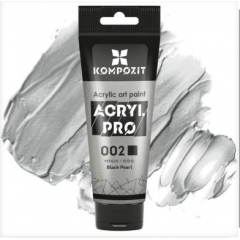 KOMPOZIT ART Фарба художня 002 чорна перлина 0.075л ТУБА Металік Будмен