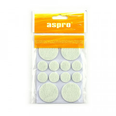 ASPRO Підкладки меблеві повстяні білі (FI38 4шт/FI20 8шт)