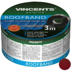Vincents Roofband Універсальна ущільнювальна стрічка 10cm x 3m коричнева