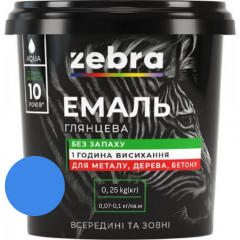 ЗЕБРА Емаль акрилова 43 Блакитна 0.25кг
