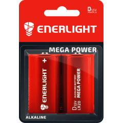 ENERLIGHT Батарейка Mega Power D BLI 2 RU