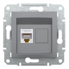 SCHNEIDER ASFORA Розетка комп. сталь EPH4300162 Будмен