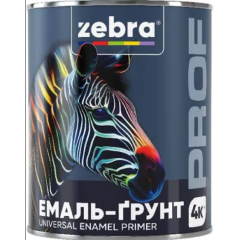 ZEBRA Емаль грунт PROF 1188 088P Темно-коричневий 0.8кг Будмен