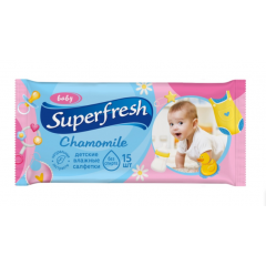 SUPER FRESH Серветка волога Дитяча 15шт/уп