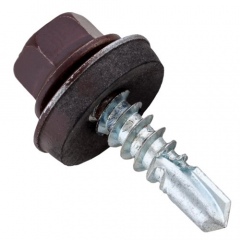 VOLTEO Гвинт покрів.метал з шестигр.гол.+EPDM 4.8х19 RAL 8017 100шт/уп