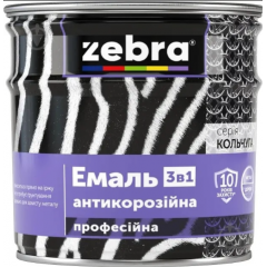 ЗЕБРА Емаль антикорозійна 3в1 Кольчуга 76 Темно-вишневий 2кг Будмен