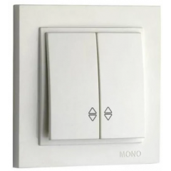 MONO ELECTRIC Вимикач двоклав. прохідний DESPINA (білий) Будмен