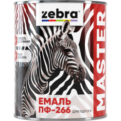 ZEBRA Емаль ПФ-266 MASTER М86 Коричневий 0.8кг Будмен