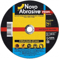 NovoAbrasive Круг абразивний для металу + нерж 41 14А 230 1.6 22.23 Standard Будмен