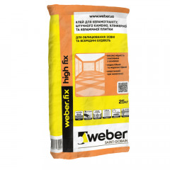 WEBER Клей для плитки и керамогранита High fix 25кг
