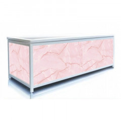 ЗИВА екран для ванны ЕВА-2 1.5х0.55м розовый мрамор