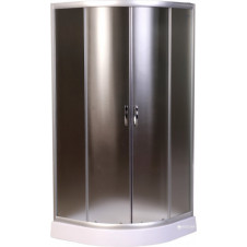 AQUASTREAM Кабіна душова Simple 88LW скляна проф. сат скло мат піддон 15см