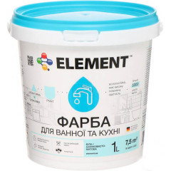 ELEMENT Фарба для ванної кімнати та кухні 1л RU Будмен