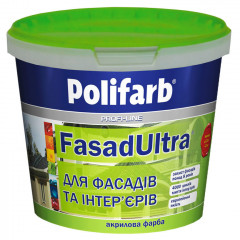 POLIFARB Фарба фасадна універсал Fasad Ultra білий 1.4кг Будмен