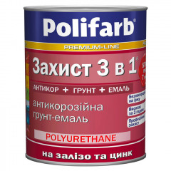 POLIFARB Емаль 3в1 RAL 8012 0.9кг червоно-коричнева Будмен