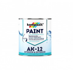 KOMPOZIT Фарба для басейнів АК-12 Блакитна 0.9кг