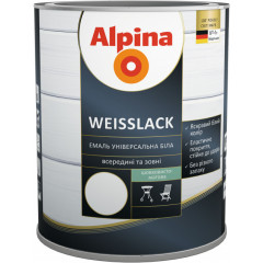 ALPINA Емаль шовковисто-матова WEISSLACK Біла 2.5л