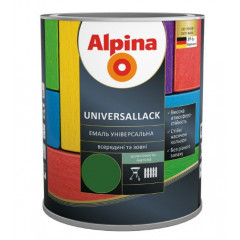 ALPINA Емаль шовковисто-матовая UNIVERSALLACK зеленый 0.75л