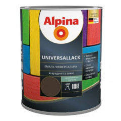 ALPINA Емаль шовковисто-матова UNIVERSALLACK шоколадний 2.5л