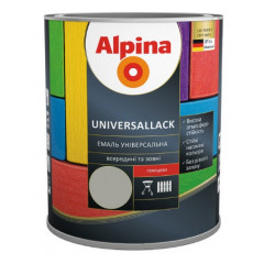 ALPINA Емаль глянцевая UNIVERSALLACK серый 2.5л