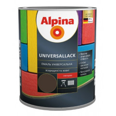 ALPINA Емаль глянцевая UNIVERSALLACK шоколадный 2.5л