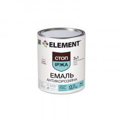 ELEMENT Грунт-емаль антикорозійна 3в1 черв-коричн гл. 0.75л