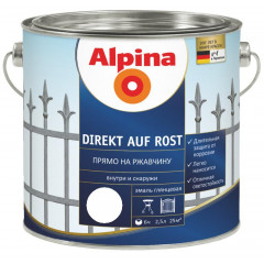 ALPINA NEW Емаль п/іржі біла Direkt auf Rost 0.75л