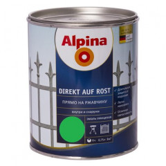 ALPINA NEW Емаль п/іржі зел Direkt auf Rost 0.75л