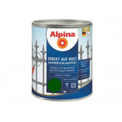 ALPINA Емаль Direkt auf Rost Hammerschlageffekt Gruen/ Зелений 750мл
