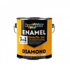 KOMPOZIT Емаль антикорозійна 3в1 DIAMOND Графіт 0.65л
