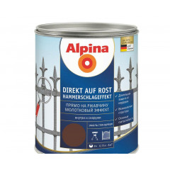 ALPINA Емаль 3в1 с молотковим ефектом DAR HSE Braun коричневий 2.5л