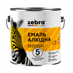 ZEBRA Емаль-грунт PROF 011 Білий матовий 0.8кг