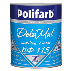 POLIFARB DekoMal Емаль ПФ-115 темно-коричневий 0.9кг RU