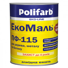 POLIFARB Емаль ПФ-115 ЕкоМаль світло-сіра 0.9кг