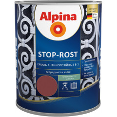 ALPINA Емаль алкідно-уретанова Stop-Rost RAL 3011 коричнево-червоний 2.5л Будмен