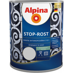 ALPINA Емаль алкідно-уретанова Stop-Rost RAL 7040 віконно-сірий 2.5л