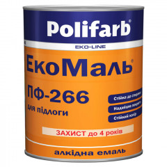 POLIFARB Емаль ЕкоМаль ПФ-266 червоно-коричнева 0.9кг